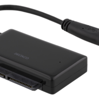 Deltaco USB 3.0 - SATA 6Gb/s sovitin, 2.5" kovalevylle, musta
