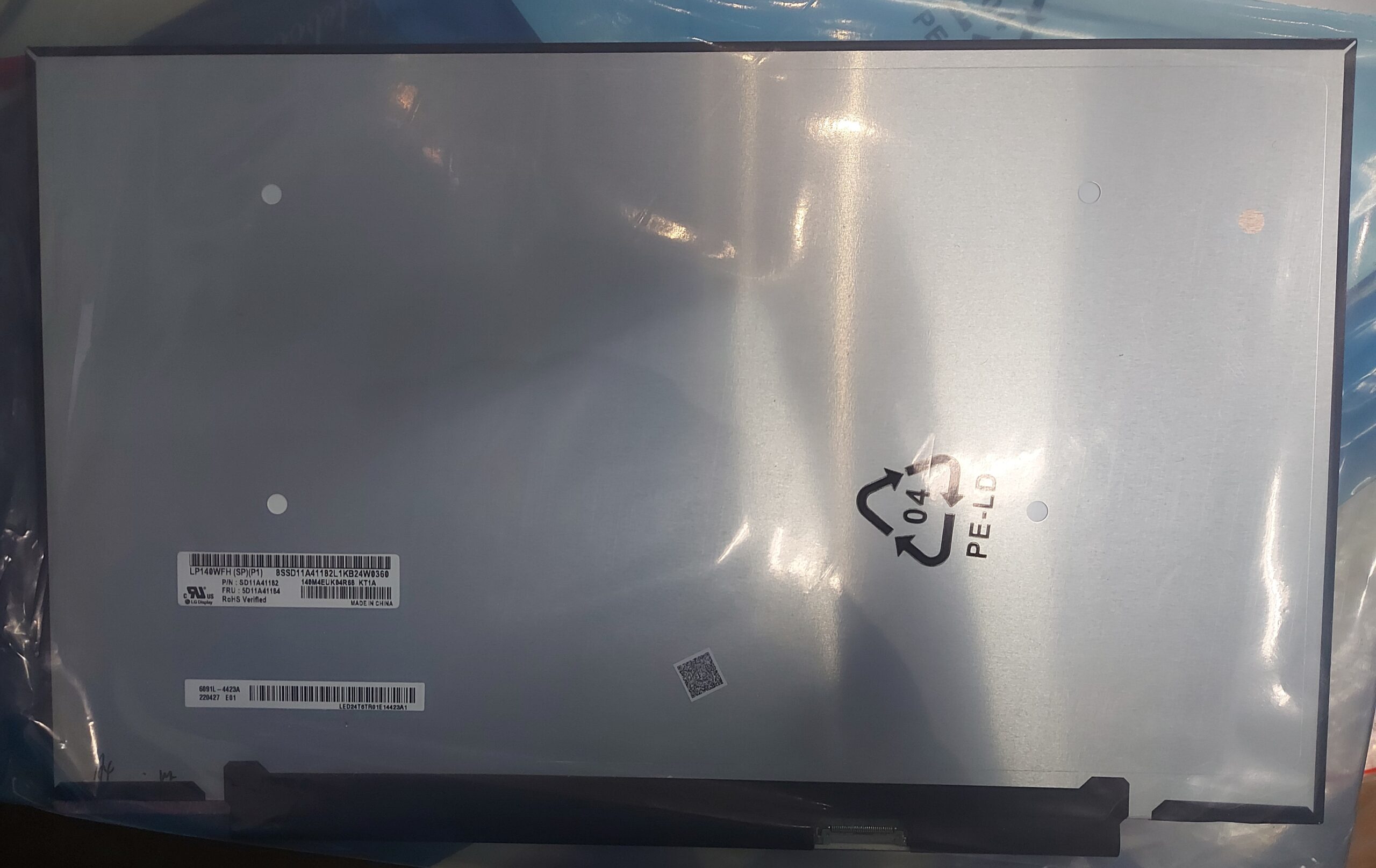 14.0" 1920x1080 LP140WFH-SPP1 60Hz 30-pin Slim eDP1.2/HBR1 BR Bracketless -paneeli (Uusi)